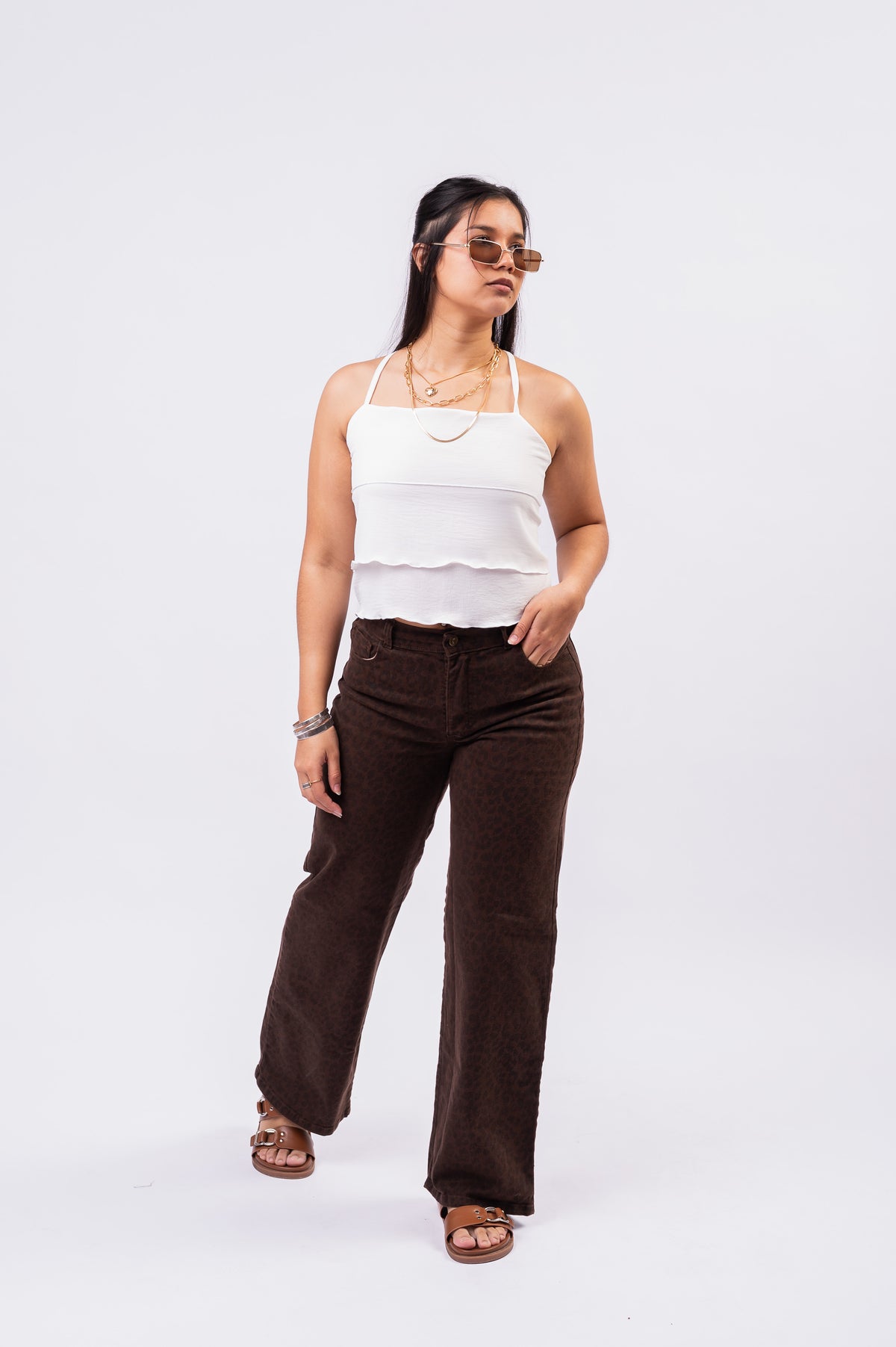 Wide Leg animal choco