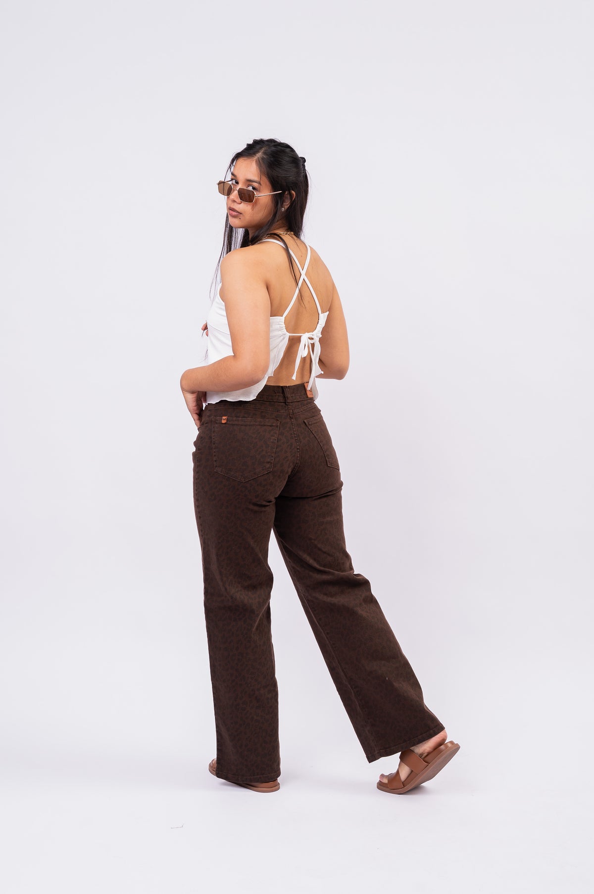 Wide Leg animal choco