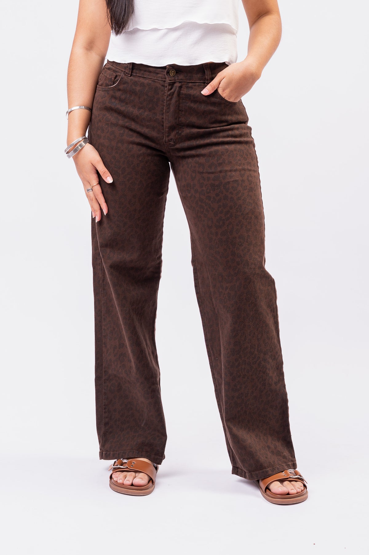 Wide Leg animal choco